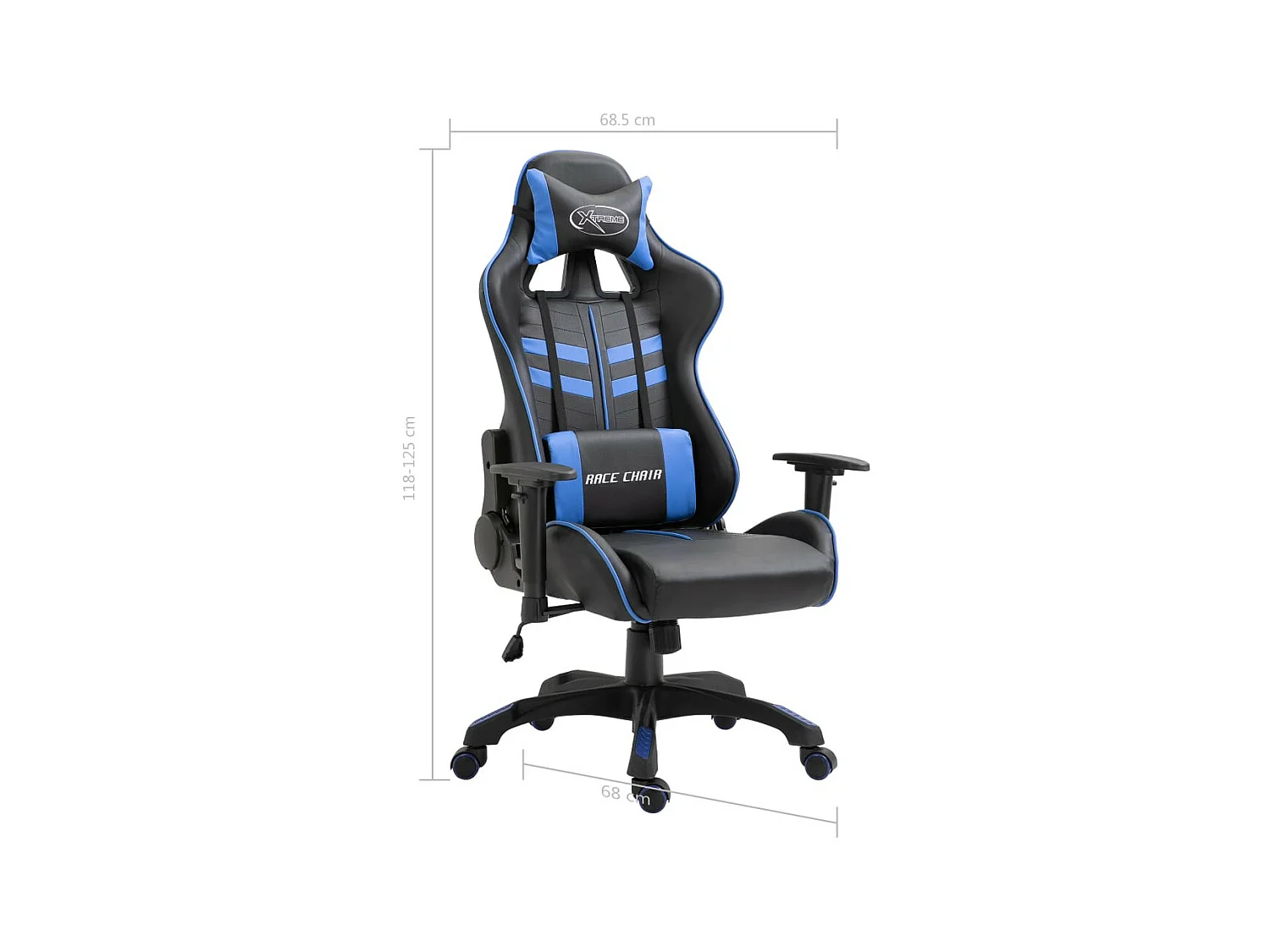 Fauteuil de jeux multimédia noir et bleu Gaming