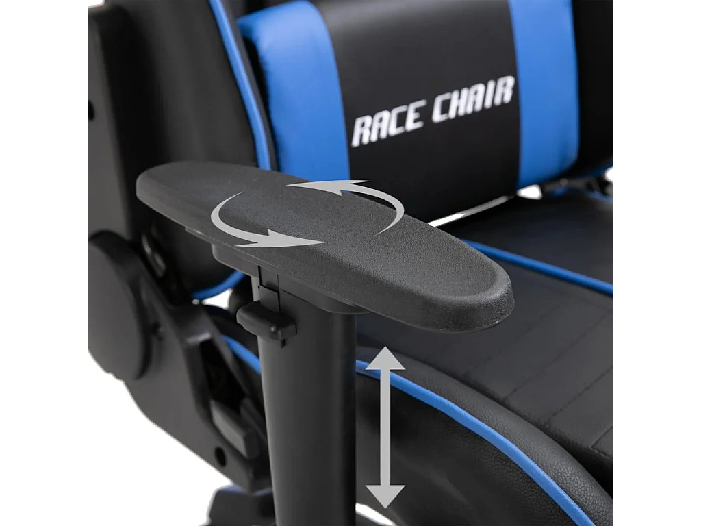 Fauteuil de jeux multimédia noir et bleu Gaming