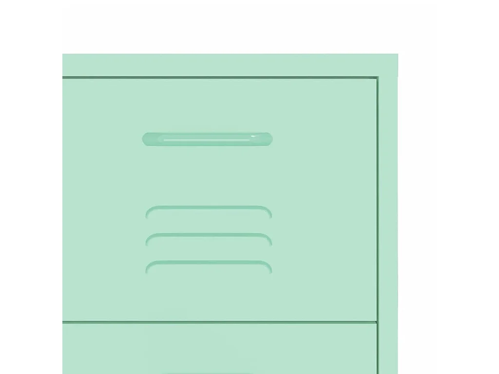 Armoire à tiroirs Vert menthe 80x35x101,5 Acier