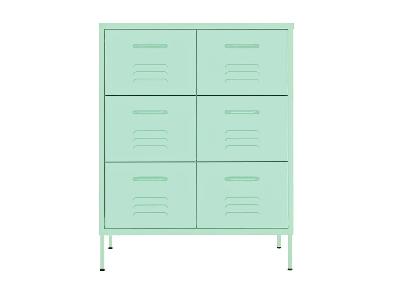 Armoire à tiroirs Vert menthe 80x35x101,5 Acier