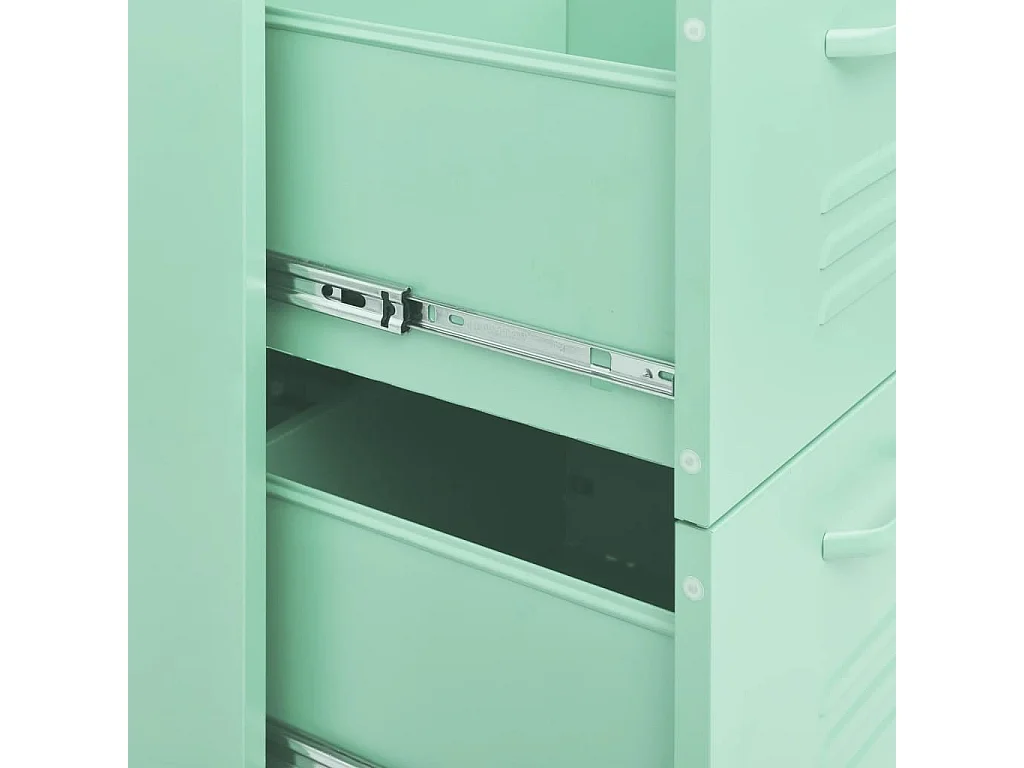 Armoire à tiroirs Vert menthe 80x35x101,5 Acier