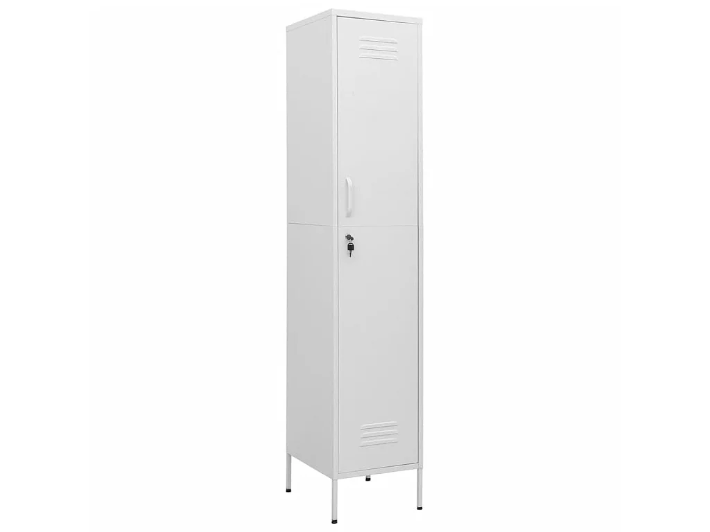 Armoire à casiers Blanc 35x46x180 Acier