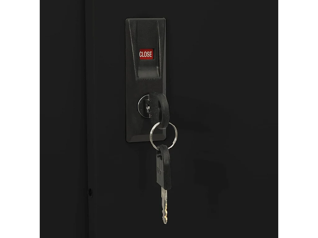 Armoire de bureau et porte coulissante Anthracite 90x40x180 2