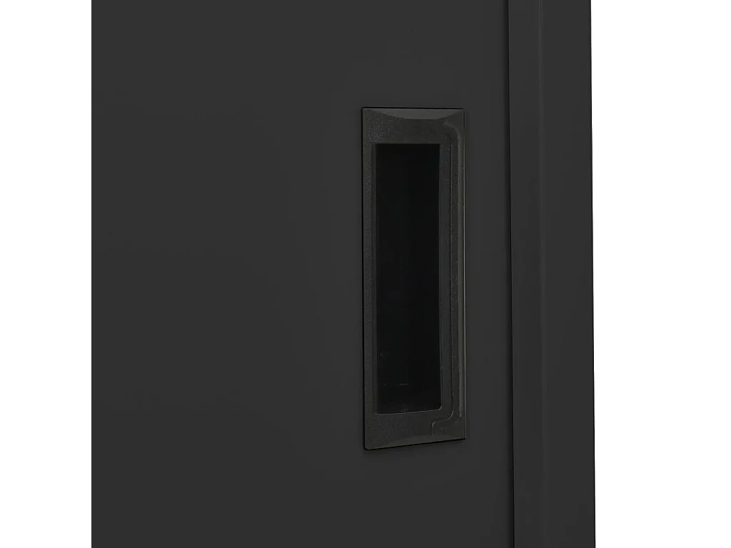 Armoire de bureau et porte coulissante Anthracite 90x40x180 2