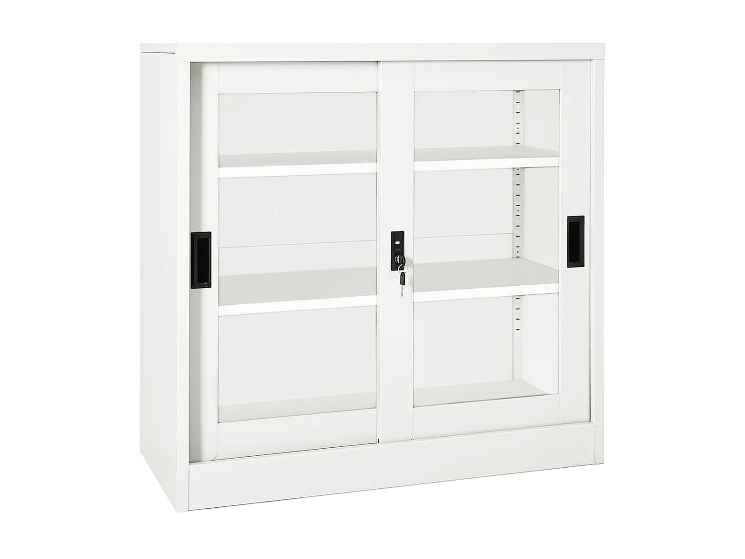 Armoire à portes coulissantes Blanc 90x40x90 Acier 2