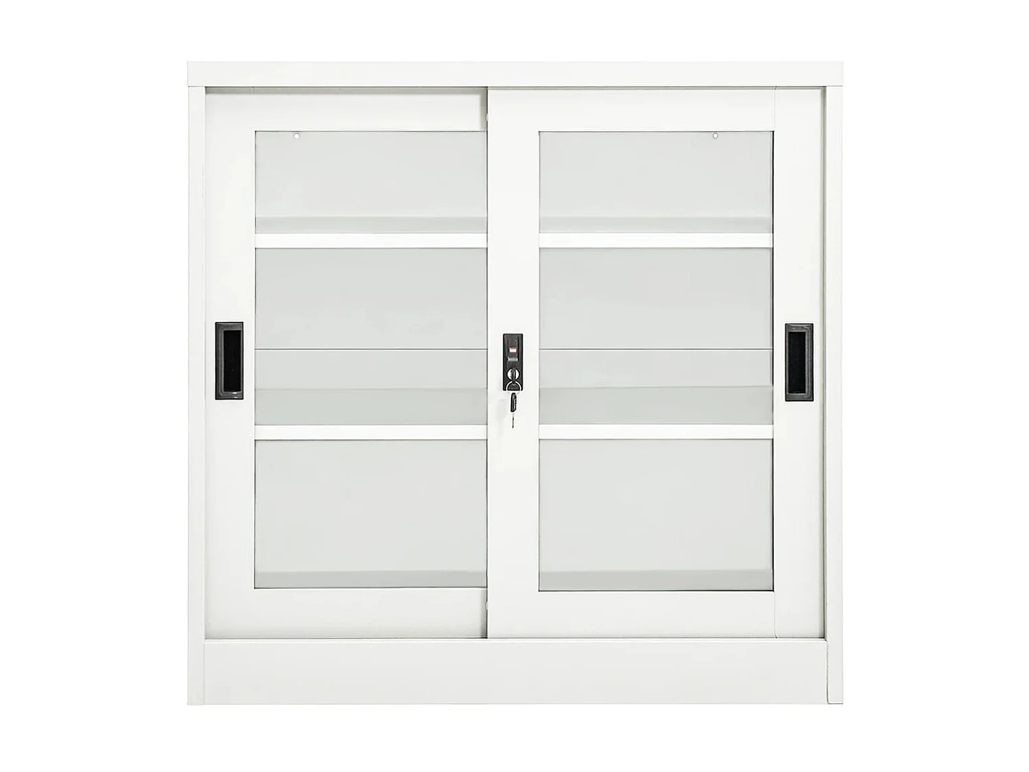 Armoire à portes coulissantes Blanc 90x40x90 Acier 2