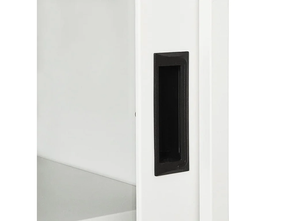 Armoire à portes coulissantes Blanc 90x40x90 Acier 2