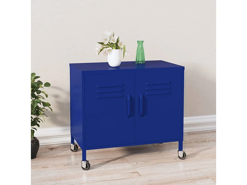 Armoire de rangement Bleu marine 60x35x49 Acier