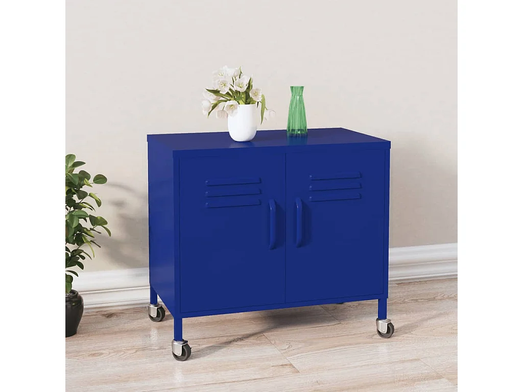 Armoire de rangement Bleu marine 60x35x49 Acier