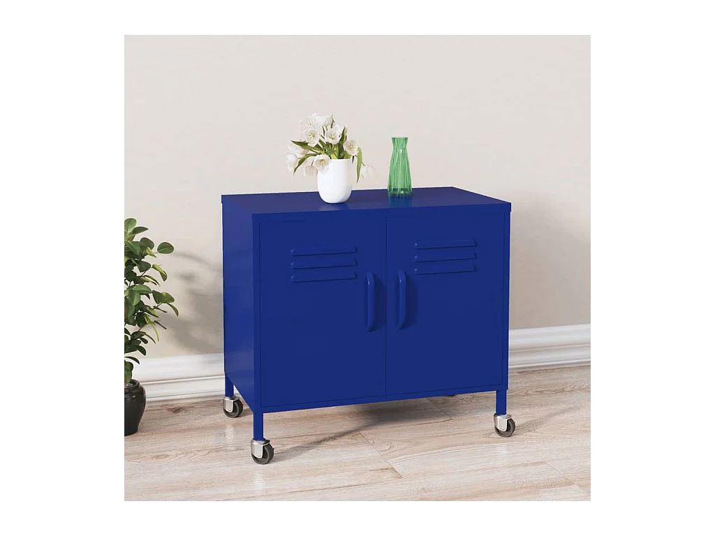 Armoire de rangement Bleu marine 60x35x49 Acier