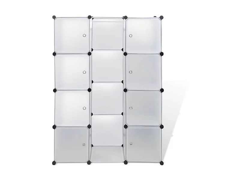 Armoire modulaire 9 compartiments Blanc 37 x 115x150