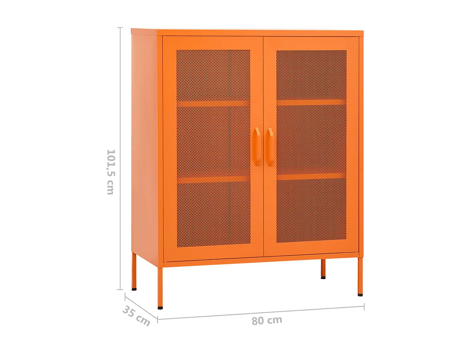 Armoire de rangement Orange 80x35x101,5 Acier 3