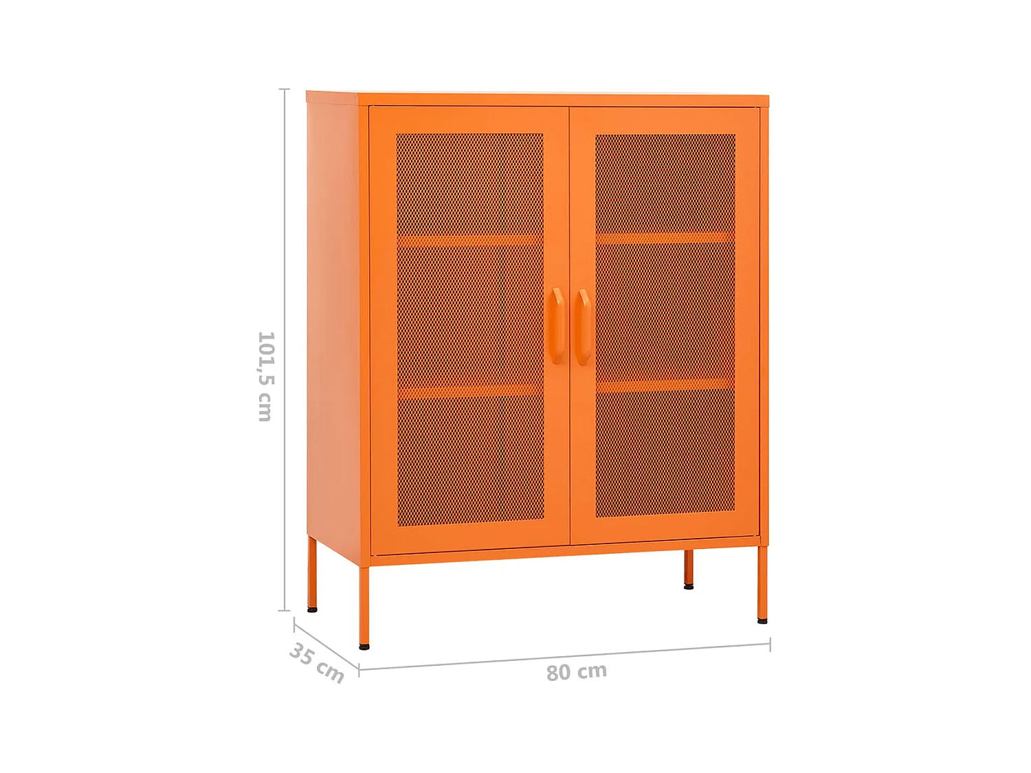 Armoire de rangement Orange 80x35x101,5 Acier 3