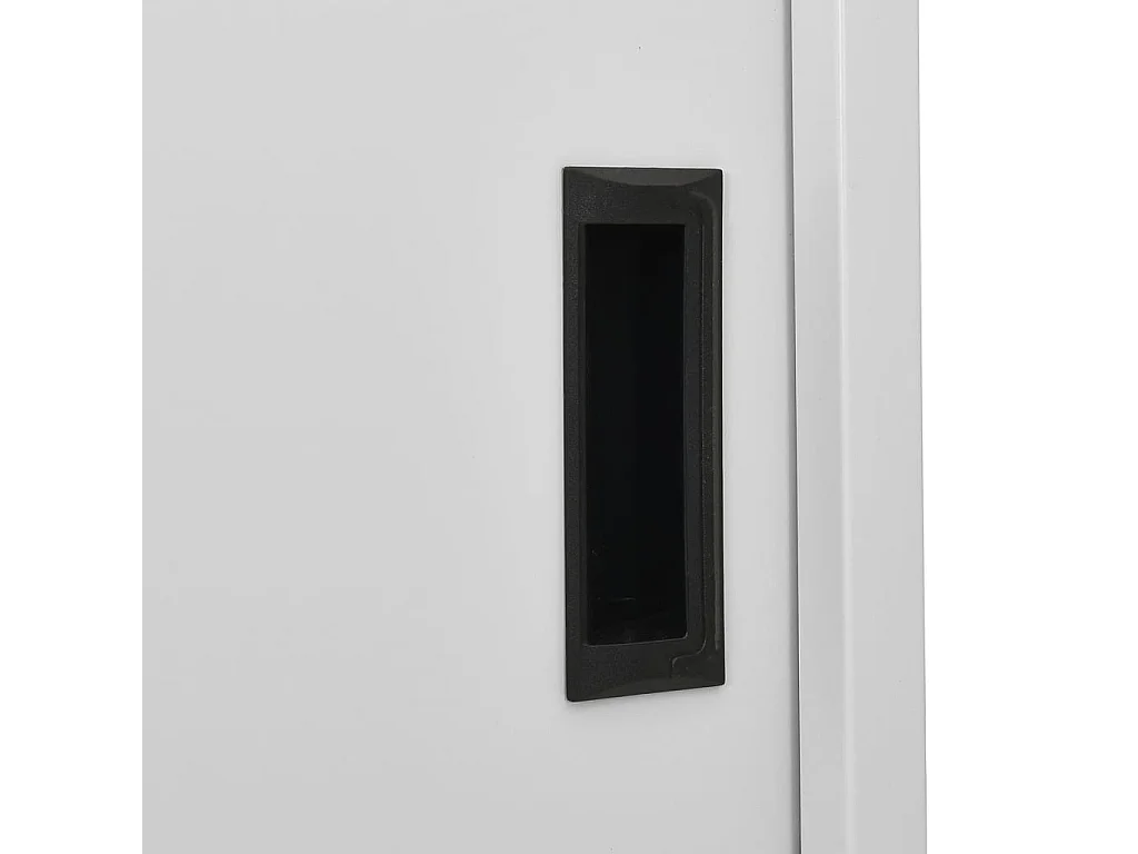 Armoire à bureau porte coulissante Gris clair 90x40x180 Acier