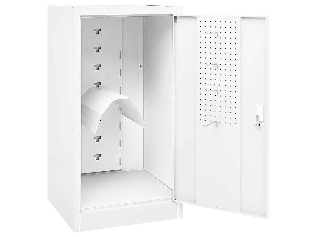 Armoire à selles Blanc 53x53x105 Acier