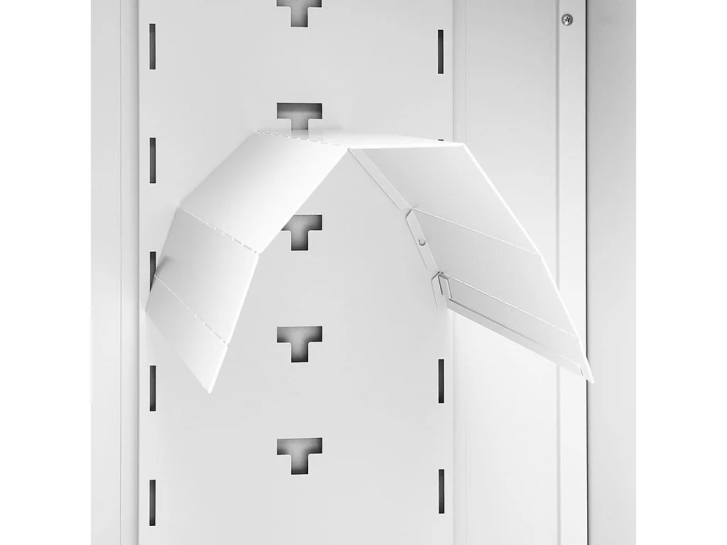 Armoire à selles Blanc 53x53x105 Acier