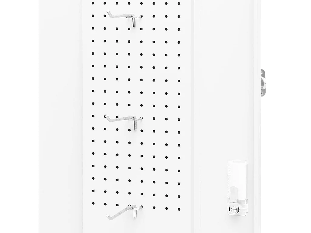 Armoire à selles Blanc 53x53x105 Acier