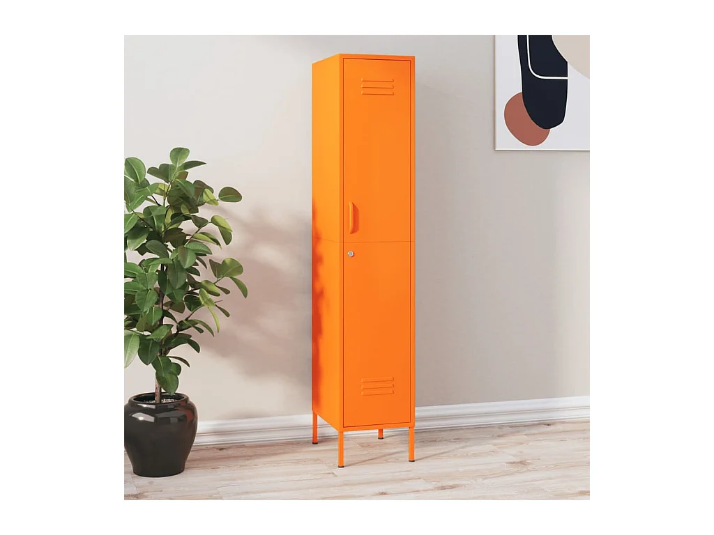 Armoire à casiers Orange 35x46x180 Acier