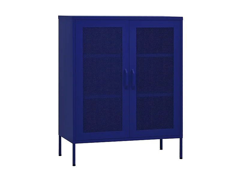 Armoire de rangement Bleu marine 80x35x101,5 Acier 4