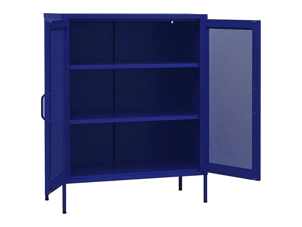 Armoire de rangement Bleu marine 80x35x101,5 Acier 4