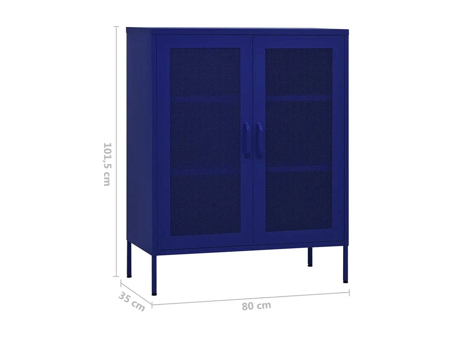 Armoire de rangement Bleu marine 80x35x101,5 Acier 4