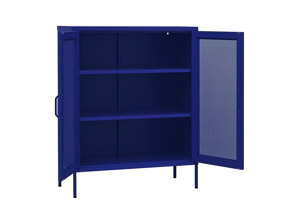 Armoire de rangement Bleu marine 80x35x101,5 Acier 4