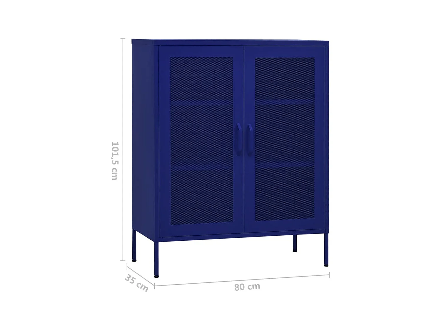Armoire de rangement Bleu marine 80x35x101,5 Acier 4