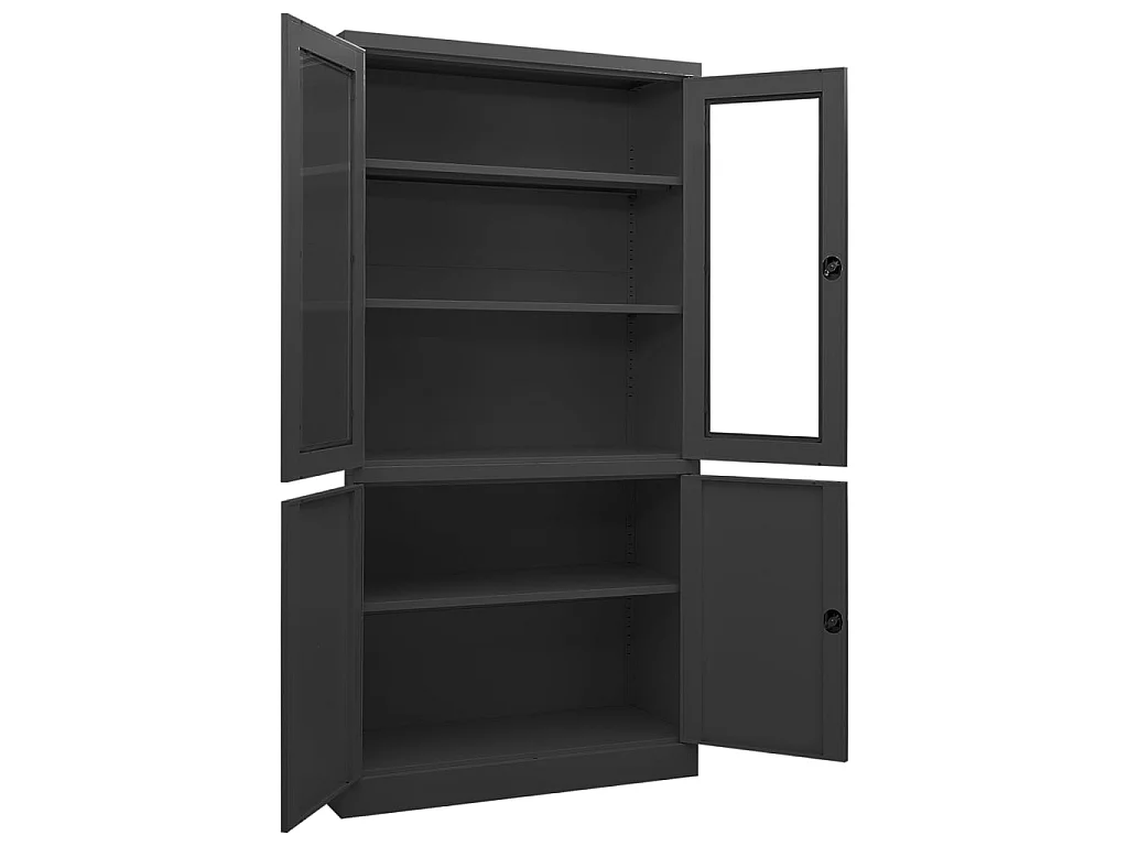 Armoire de bureau Anthracite 90x40x180 Acier