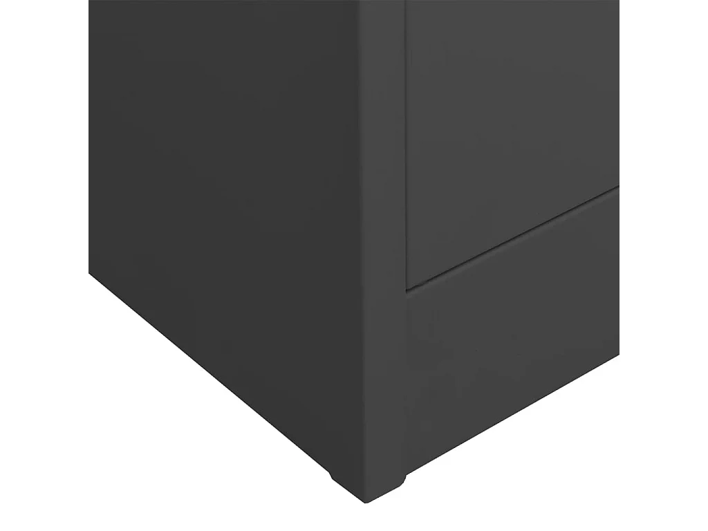 Armoire de bureau Anthracite 90x40x180 Acier