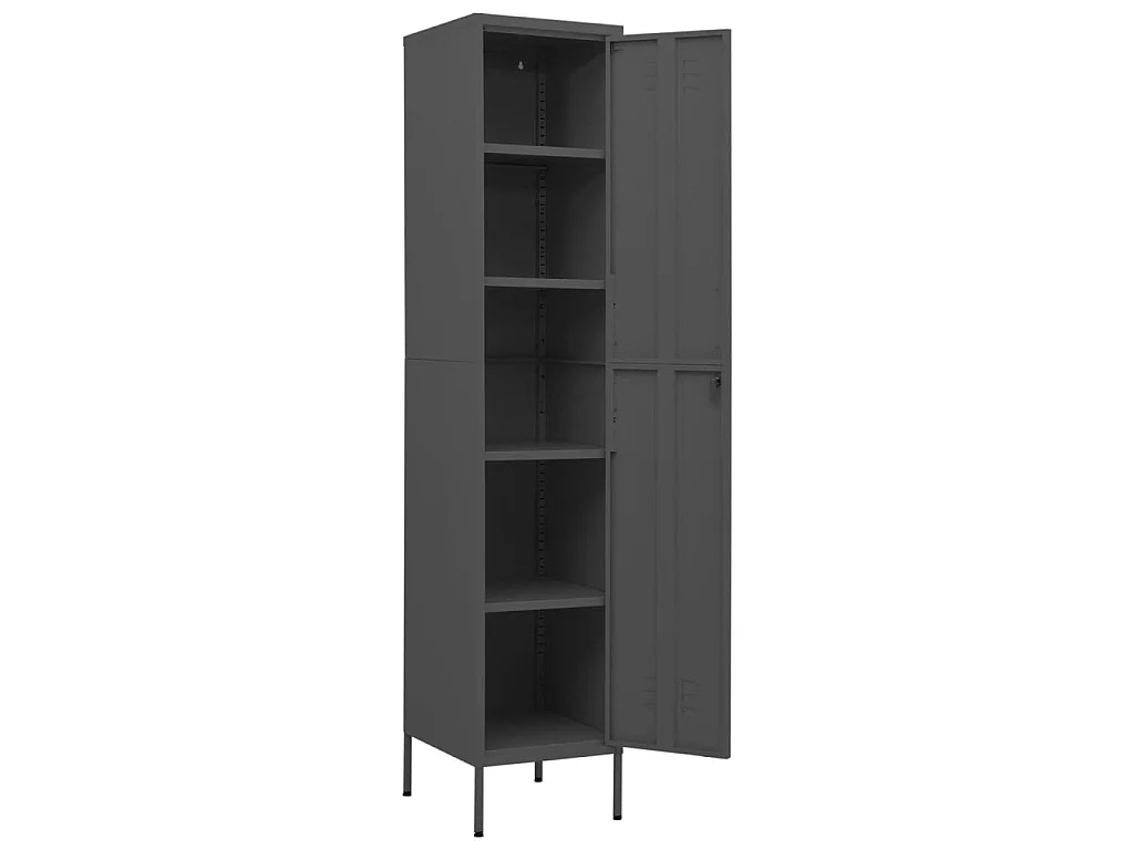 Armoire à casiers Anthracite 35x46x180 Acier