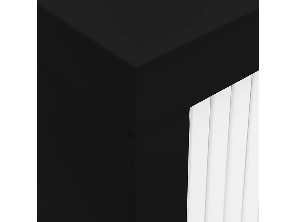 Armoire à portes coulissantes Noir et blanc 90x40x90 Acier