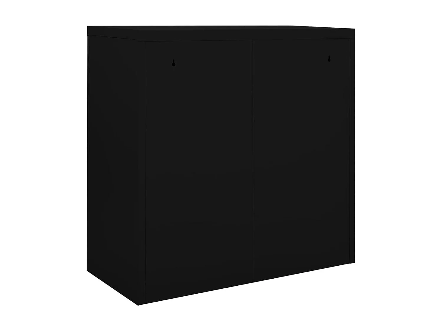 Armoire à portes coulissantes Noir et blanc 90x40x90 Acier