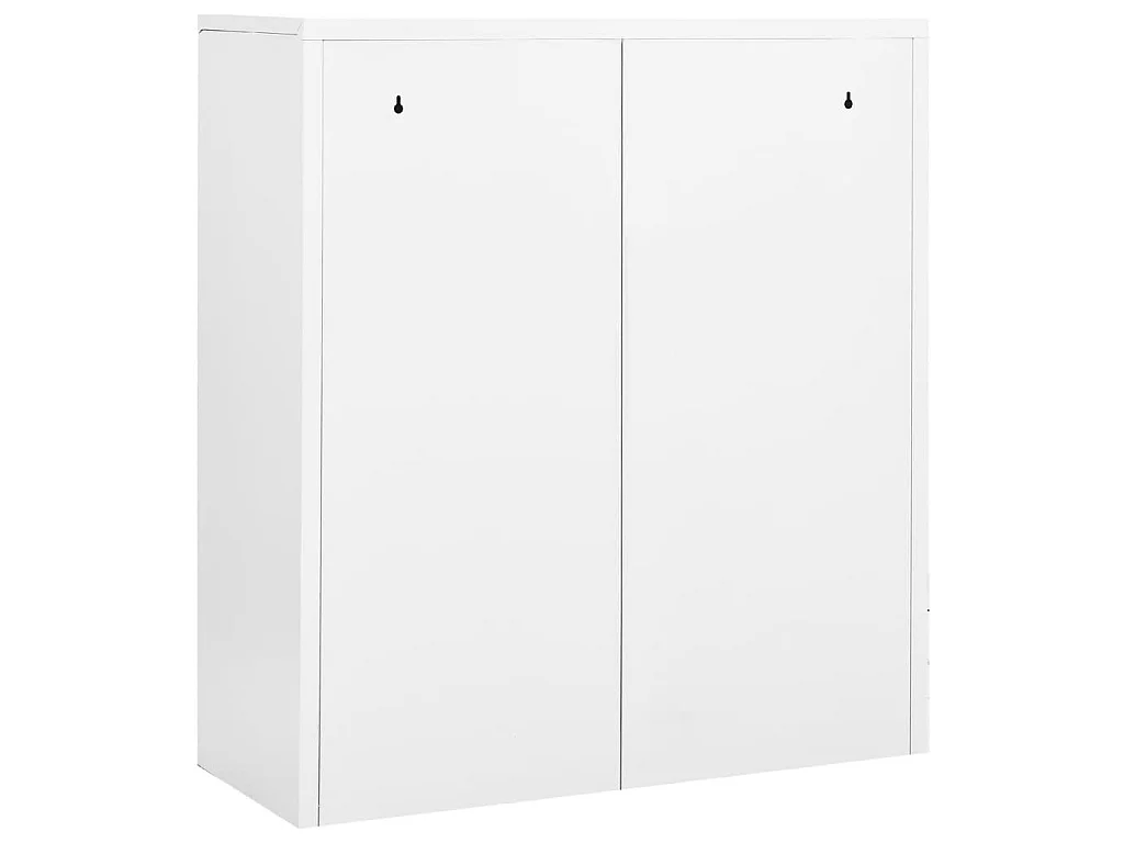 Armoire de bureau Blanc 90x40x102 Acier 2