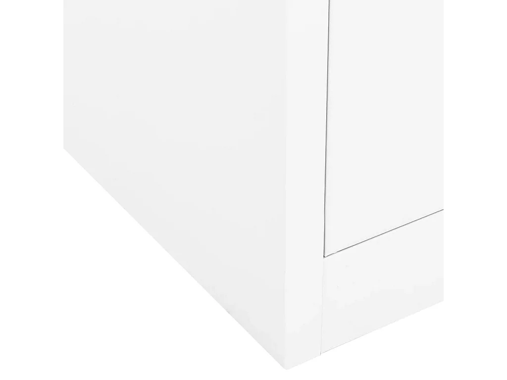 Armoire de bureau Blanc 90x40x102 Acier 2