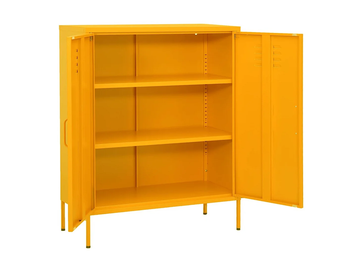 Armoire de rangement Jaune moutarde 80x35x101,5 Acier 4