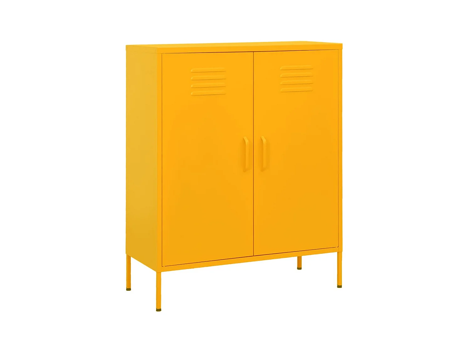 Armoire de rangement Jaune moutarde 80x35x101,5 Acier 4