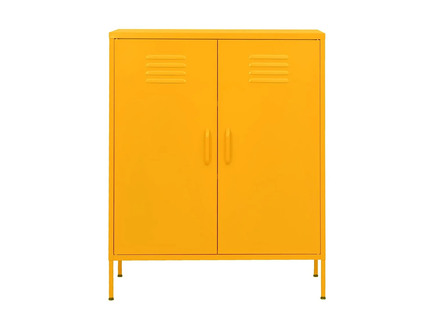 Armoire de rangement Jaune moutarde 80x35x101,5 Acier 4