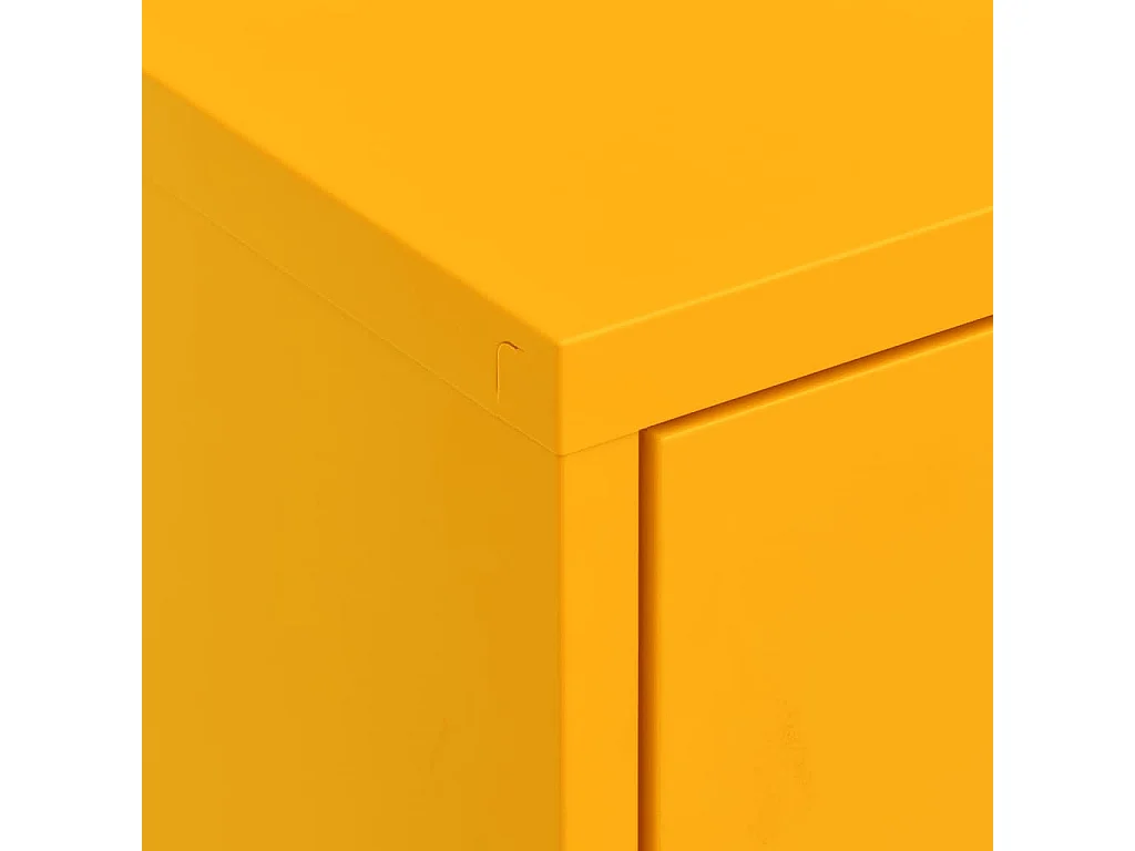 Armoire de rangement Jaune moutarde 80x35x101,5 Acier 4