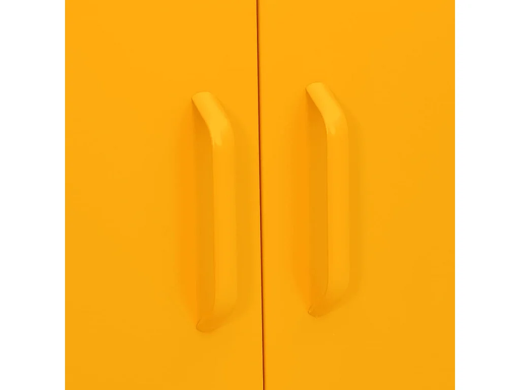 Armoire de rangement Jaune moutarde 80x35x101,5 Acier 4