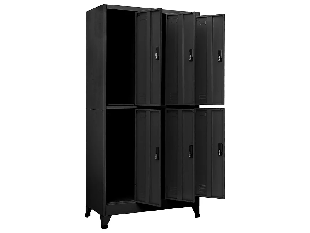 Armoire à casiers Anthracite 90x45x180 Acier