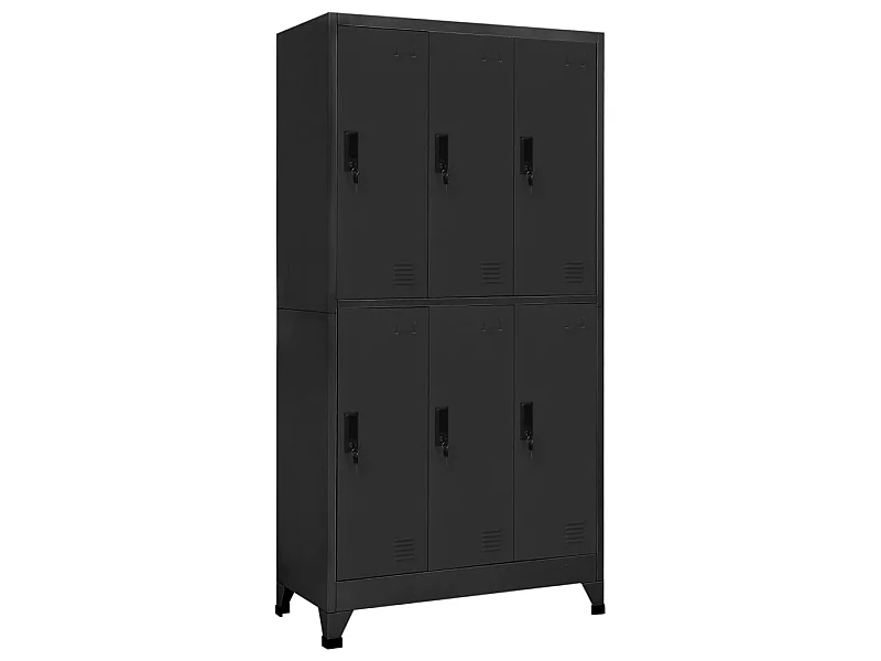 Armoire à casiers Anthracite 90x45x180 Acier