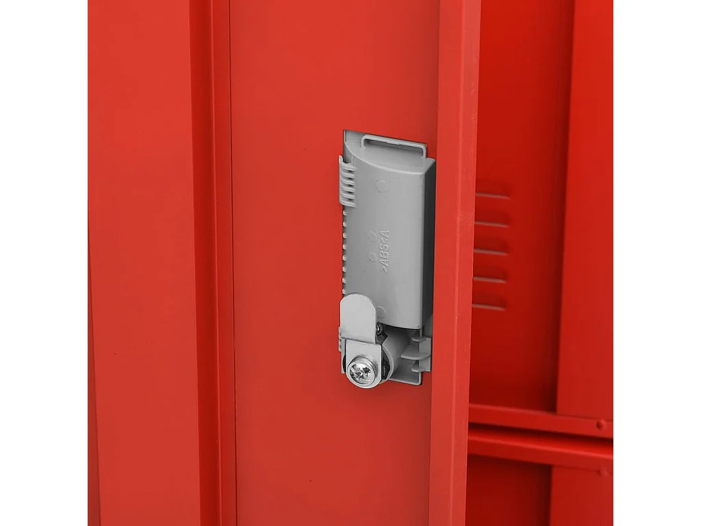 Armoires à casiers 2 pcs Gris clair et rouge 90x45x92,5 Acier