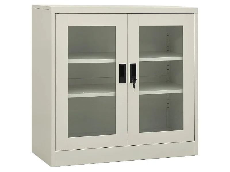 Armoire de bureau Gris clair 90x40x90 Acier