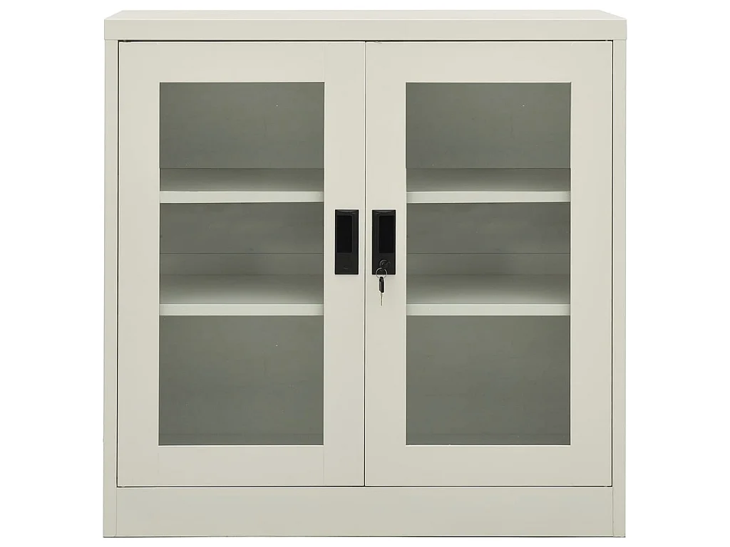 Armoire de bureau Gris clair 90x40x90 Acier