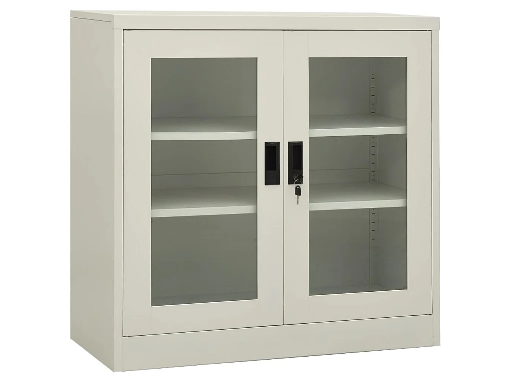 Armoire de bureau Gris clair 90x40x90 Acier