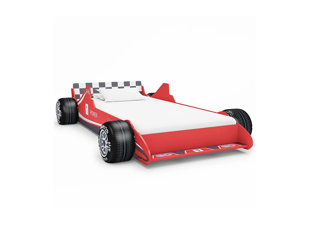 Lit voiture de course pour enfants 90x200 Rouge