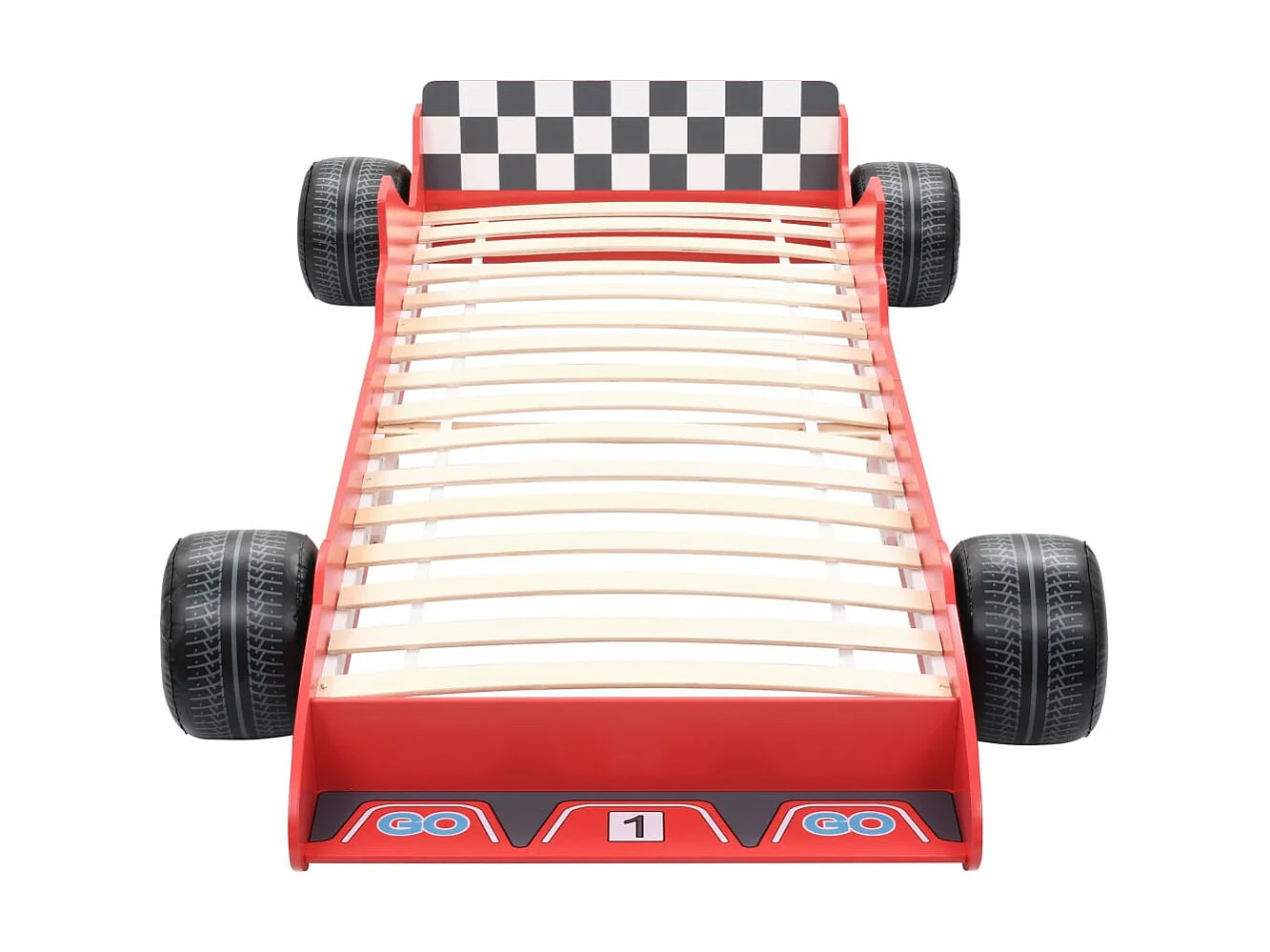 Lit voiture de course pour enfants 90x200 Rouge