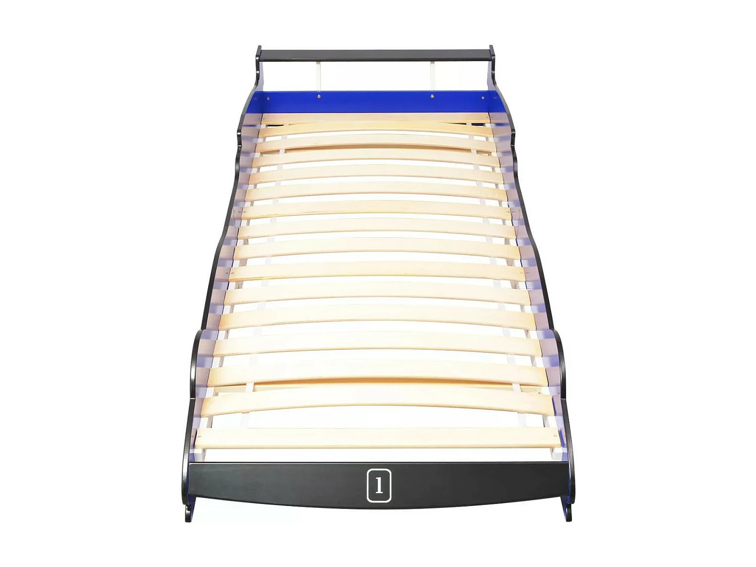 Lit voiture de course pour enfants 90x200 Bleu 2