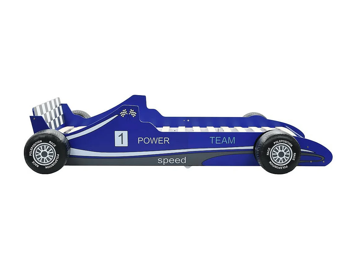 Lit voiture de course pour enfants 90x200 Bleu