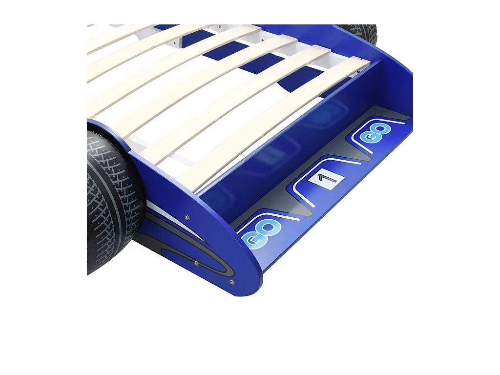 Lit voiture de course pour enfants 90x200 Bleu